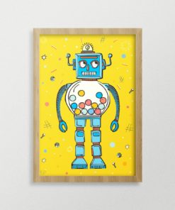 תמונות לחדר ילדים רובוט צהוב
