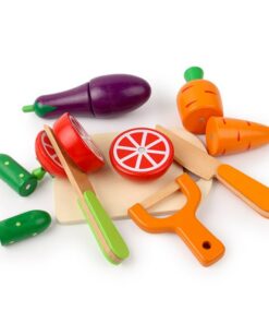 קרש חיתוך כולל ירקות – צעצועי עץ לילדים