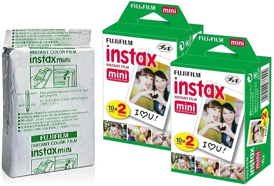מארז סרטי צילום 50 תמונות (5 חבילות, 10 תמונות בחבילה) - מתאים לכל מצלמות Fujifilm Instax Mini